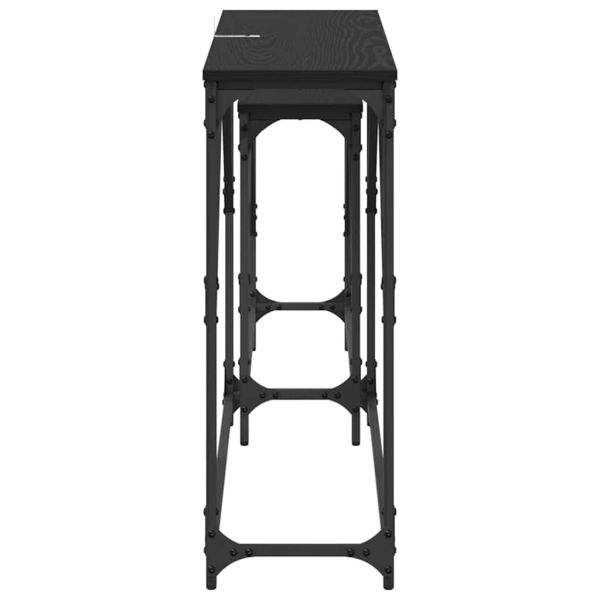 Конзолна маса 2 pcs Черния дъб 100 x 28 x 75 см Инженерно дърво