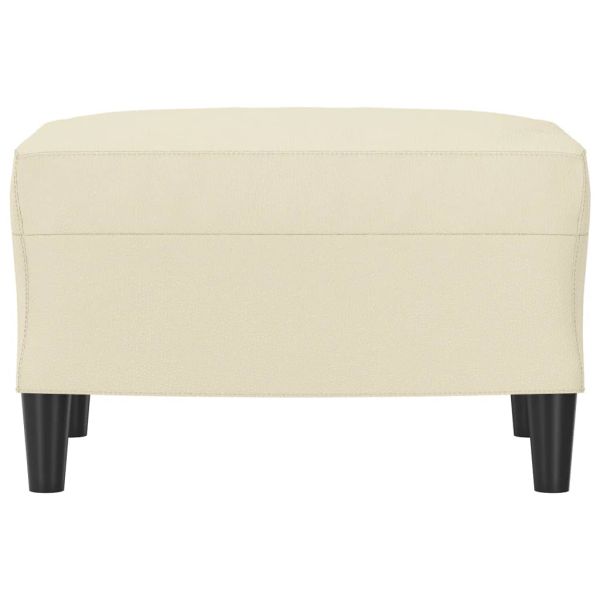 Табуретка, кремава, 60x50x41 см, изкуствена кожа