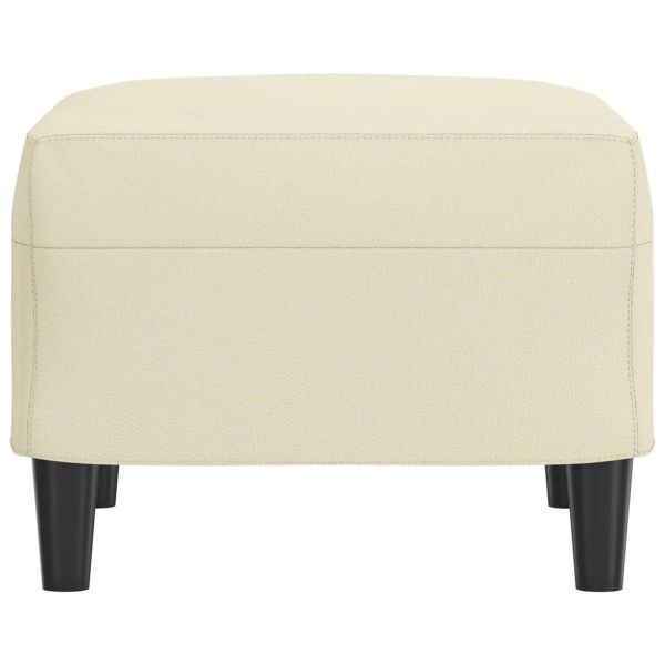 Табуретка, кремава, 60x50x41 см, изкуствена кожа