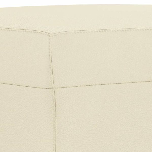 Табуретка, кремава, 60x50x41 см, изкуствена кожа