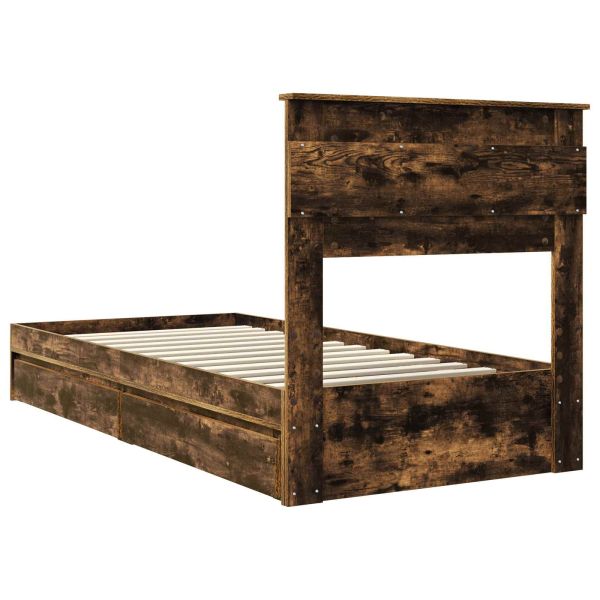 Легло с място за съхранение с таблото Димян дъб 100 x 200 cm