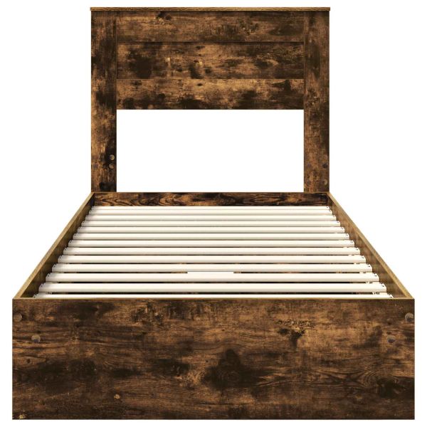 Легло с място за съхранение с таблото Димян дъб 90 x 190 cm