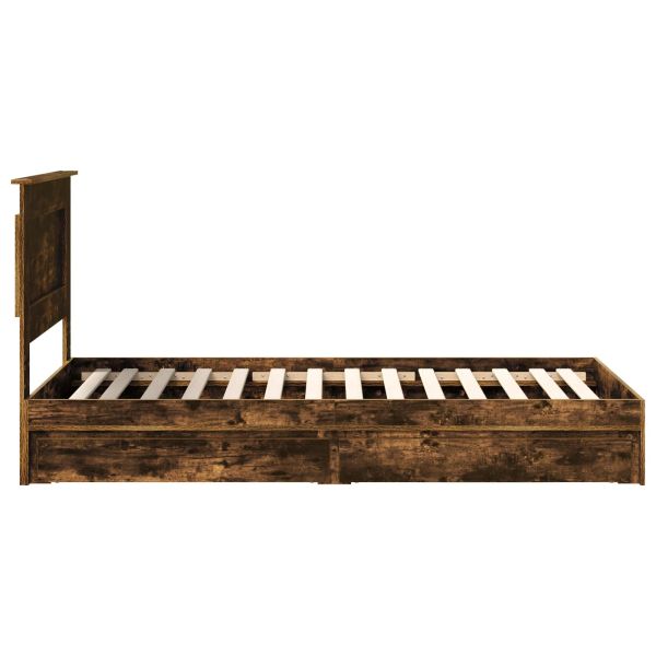 Легло с място за съхранение с таблото Димян дъб 90 x 190 cm