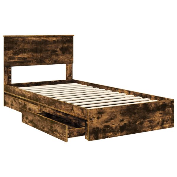 Легло с място за съхранение с таблото Димян дъб 100 x 200 cm