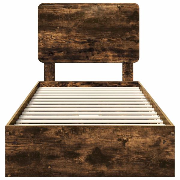 Легло с място за съхранение с таблото Димян дъб 90 x 190 cm