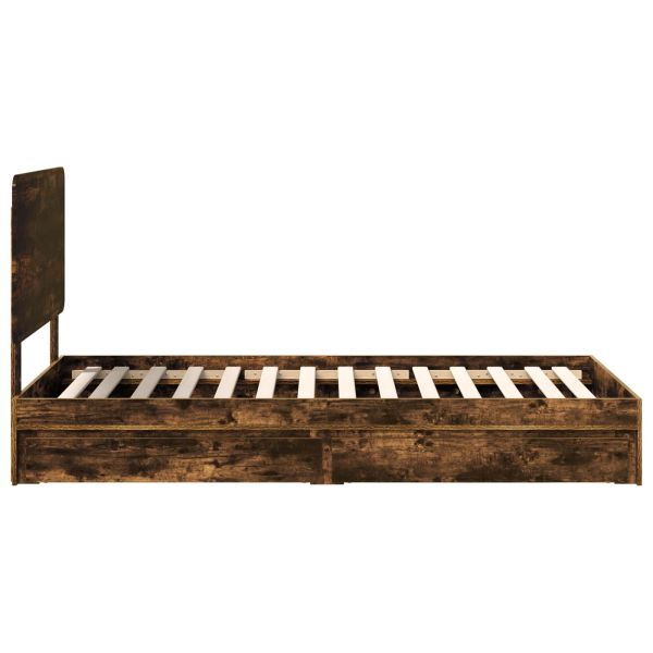 Легло с място за съхранение с таблото Димян дъб 75 x 190 cm