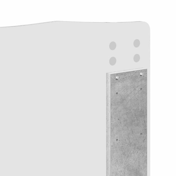 Легло с място за съхранение Циментено сиво 140 x 190 cm