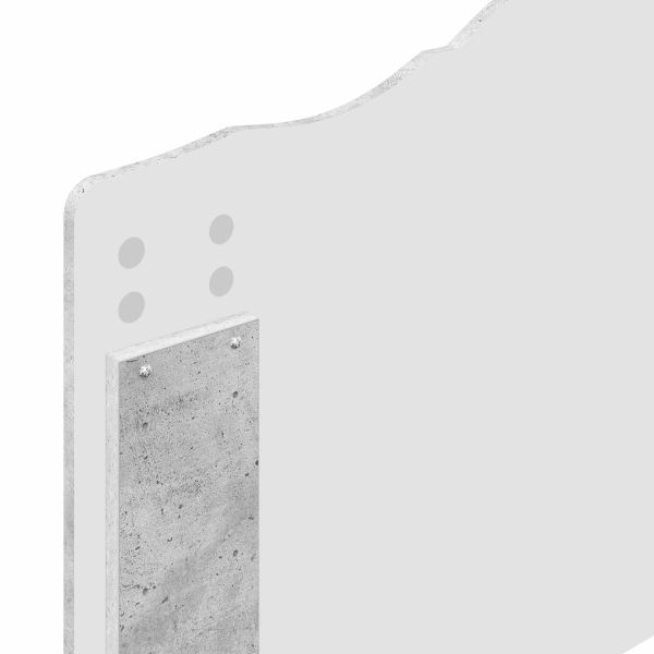 Легло с място за съхранение Циментено сиво 100 x 200 cm