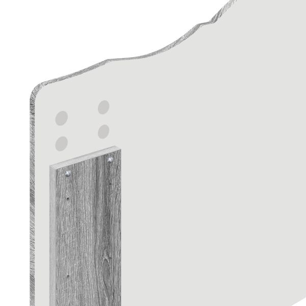 Легло с място за съхранение с таблото Сив Сонома 90 x 190 cm