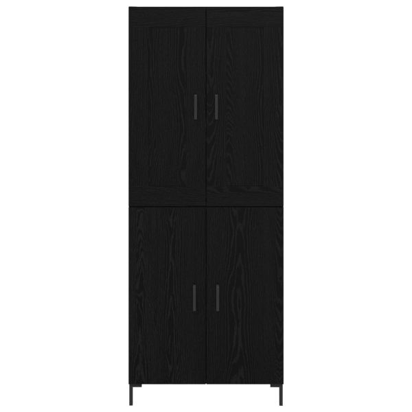 Висок шкаф 2 pcs Черния дъб Инженерно дърво