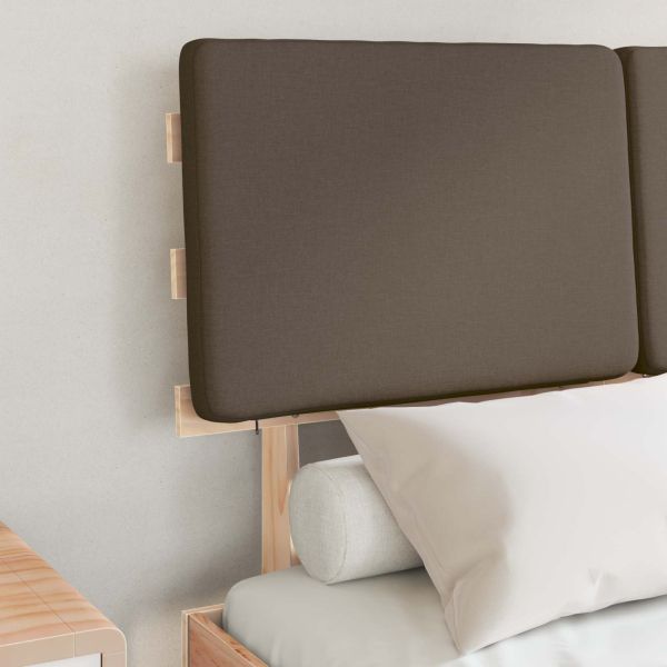 Леглова рамка с тапицирана гръбна част Таупе 120 x 200 cm