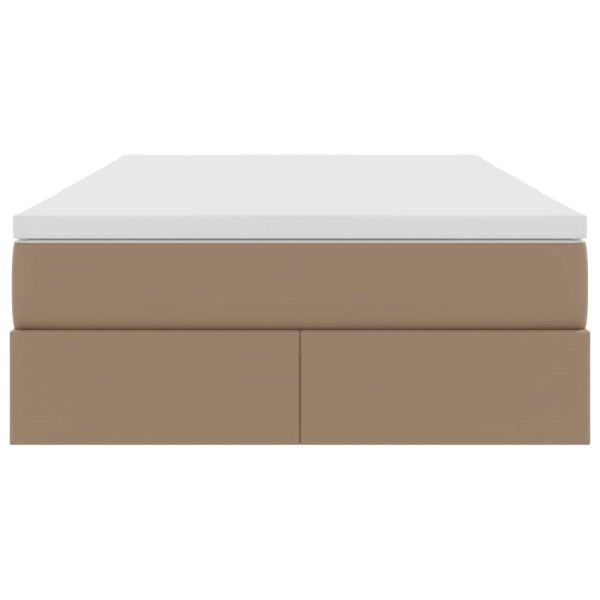 Легло с място за съхранение и матрак Капучино 120 x 190 cm