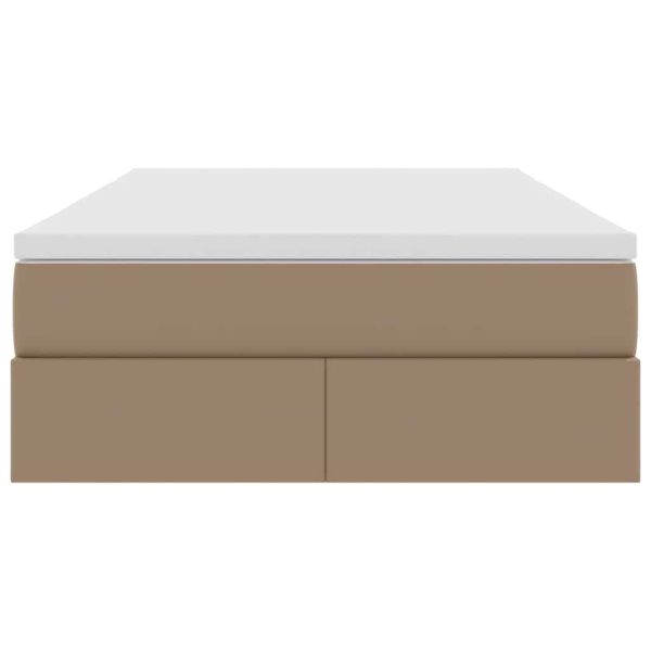 Легло с място за съхранение и матрак Капучино 120 x 200 cm