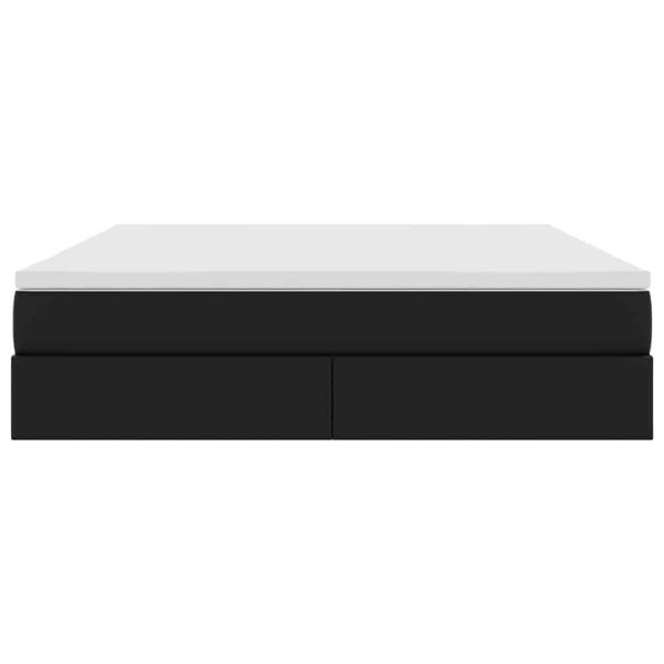 Легло с място за съхранение и матрак Черно 180 x 200 cm