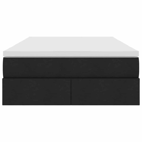 Легло с място за съхранение и матрак Черно 120 x 200 cm