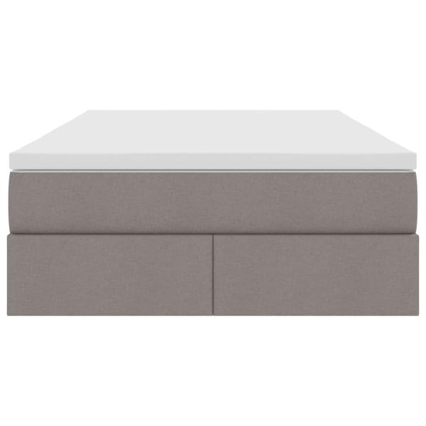Легло с място за съхранение и матрак Таупе 120 x 200 cm
