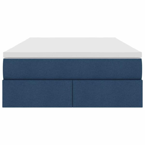 Легло с място за съхранение и матрак Синьо 120 x 200 cm