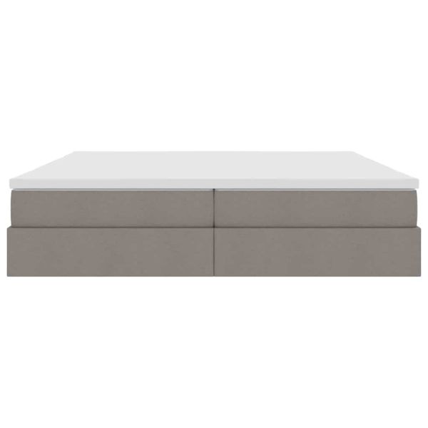 Легло с място за съхранение и матрак Таупе 200 x 200 cm