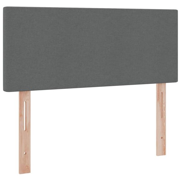 Легло с място за съхранение и матрак Тъмен сив 120 x 190 cm