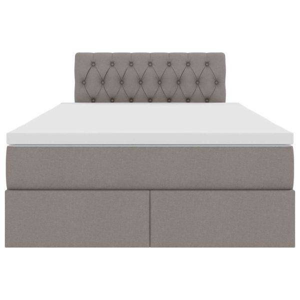 Легло с място за съхранение и матрак Таупе 120 x 200 cm