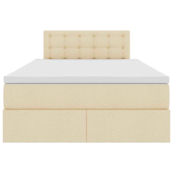 Легло с място за съхранение и матрак Кремав 120 x 200 cm