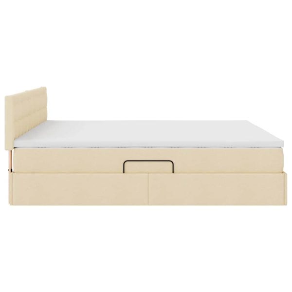 Легло с място за съхранение и матрак Кремав 180 x 200 cm