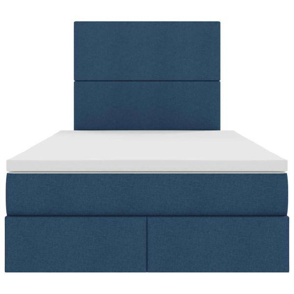 Легло с място за съхранение Синьо 120 x 200 cm Изкуствена