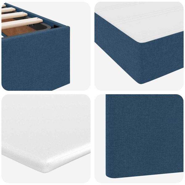 Легло с място за съхранение Синьо 120 x 200 cm Изкуствена