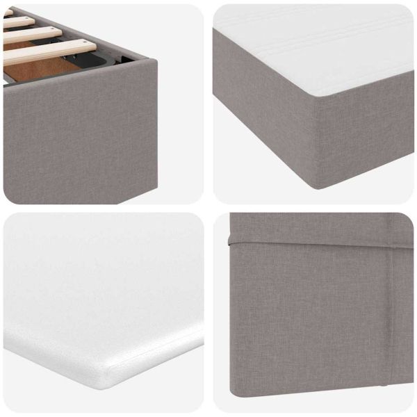 Легло с място за съхранение Таупе 200 x 200 cm Изкуствена