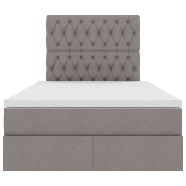 Легло с място за съхранение Таупе 120 x 200 cm Изкуствена