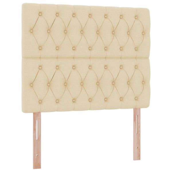 Легло с място за съхранение Кремав 120 x 200 cm Изкуствена