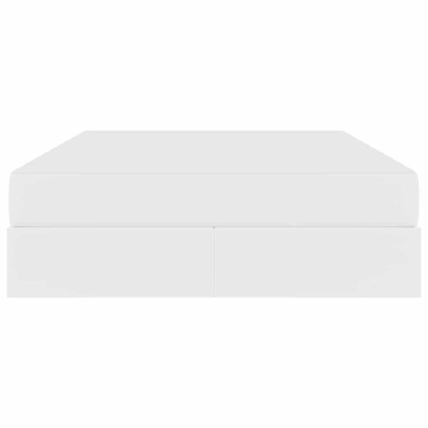 Легло с място за съхранение и матрак с матрак Бяло 140 x 200 cm