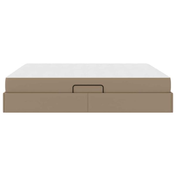 Легло с място за съхранение и матрак Капучино 160 x 200 cm