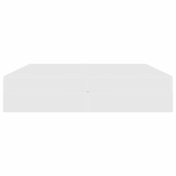 Легло с място за съхранение и матрак с матрак Бяло 200 x 200 cm