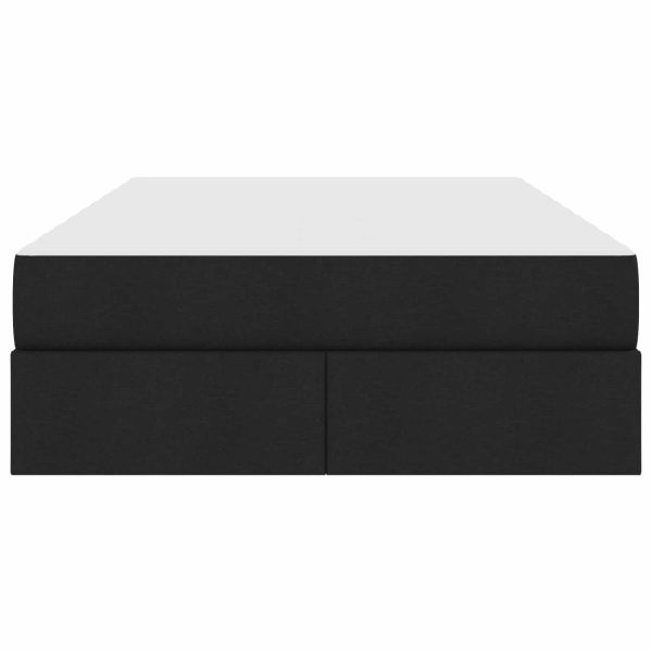 Легло с място за съхранение и матрак Черно 120 x 190 cm