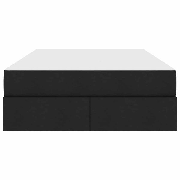 Легло с място за съхранение и матрак Черно 120 x 200 cm