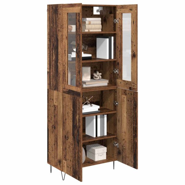 Висок шкаф Старо дърво 69,5 x 34 x 180 см Инженерно дърво