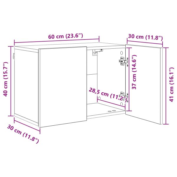 Телевизионен стенен шкаф 5 pcs Дъб Инженерно дърво