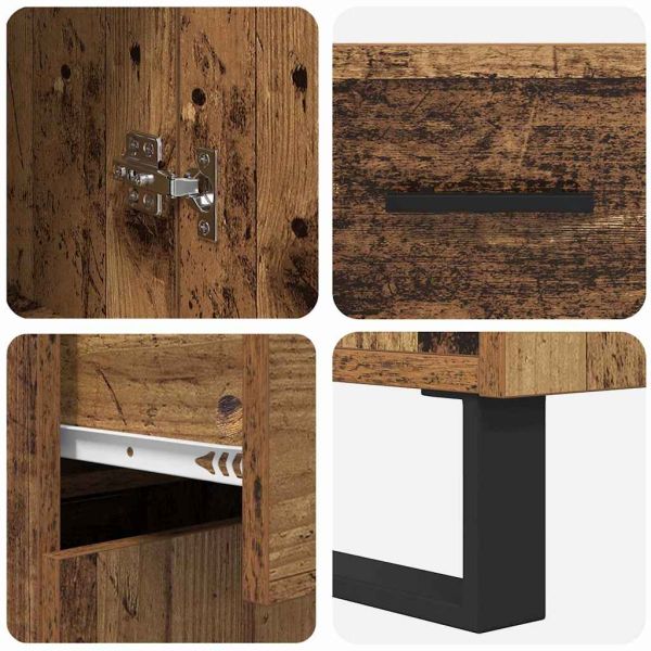 Висок шкаф Старо дърво 69,5 x 34 x 180 см Инженерно дърво