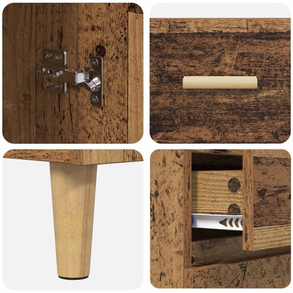 Висок шкаф Старо дърво 69,5 x 32,5 x 180 см Инженерно дърво