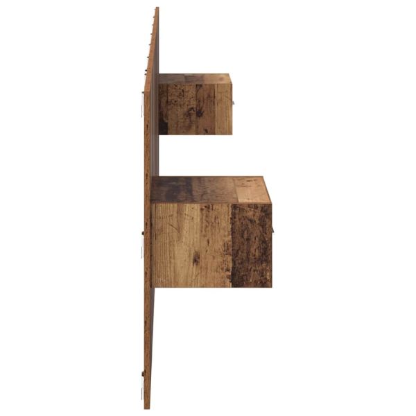 Табла с шкаф с чекмедже 3 pcs Старо дърво Инженерно дърво