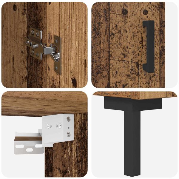 Висок шкаф Старо дърво 69,5 x 34 x 180 см Инженерно дърво