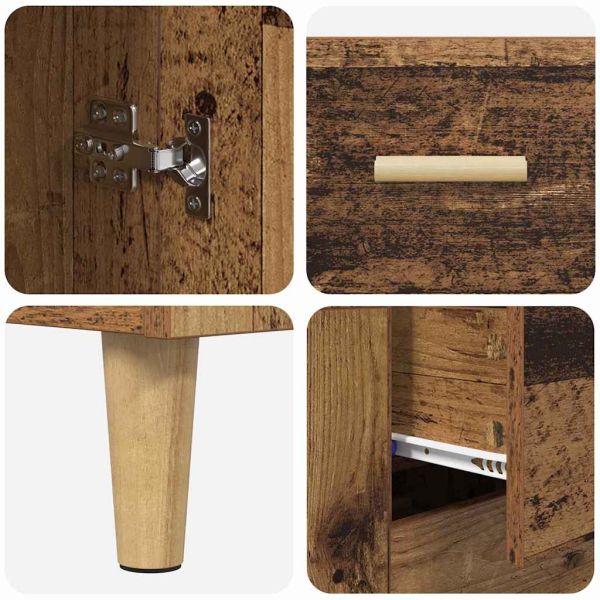 Висок шкаф Старо дърво 69,5 x 34 x 180 см Инженерно дърво