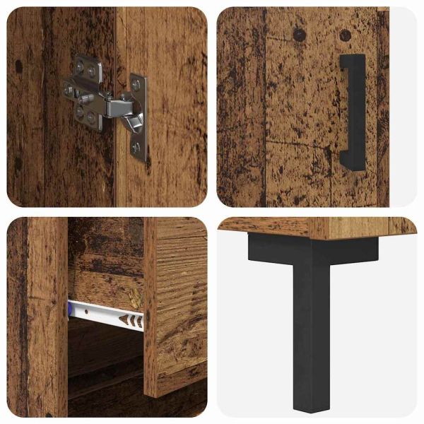 Висок шкаф Старо дърво 69,5 x 34 x 180 см Инженерно дърво