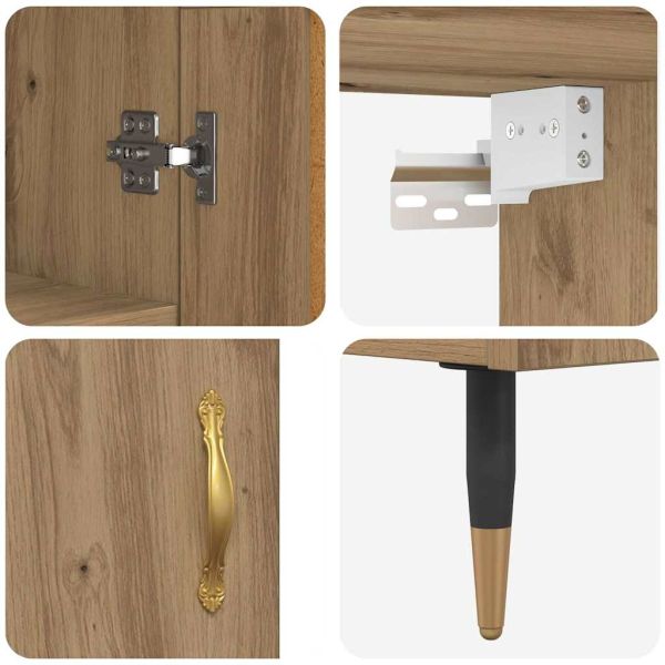 Висок шкаф Дъб 69,5 x 34 x 180 см Инженерно дърво