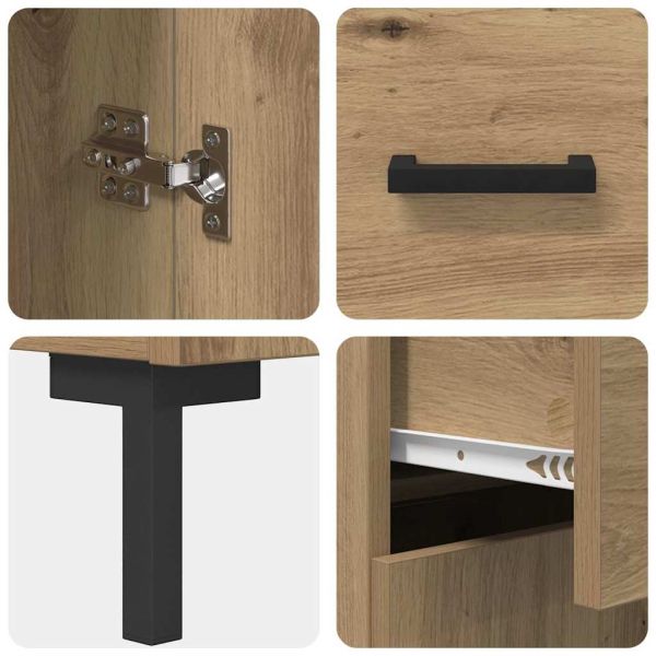 Висок шкаф с чекмедже Дъб 69,5 x 34 x 180 см Инженерно дърво