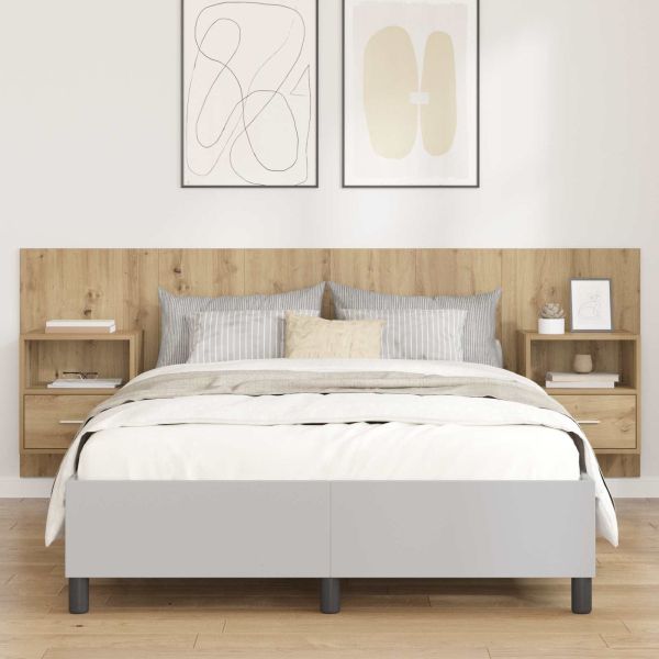 Табла с шкаф с чекмедже с рафт 3 pcs Дъб Инженерно дърво