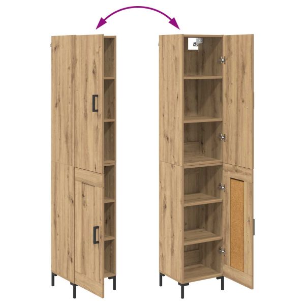 Висок шкаф Дъб 69,5 x 34 x 180 см Инженерно дърво
