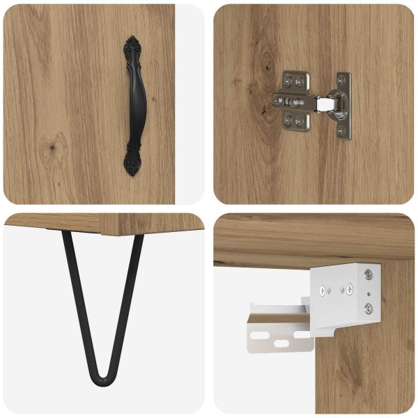 Висок шкаф Дъб 69,5 x 34 x 180 см Инженерно дърво