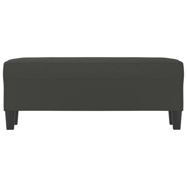 Пейка, тъмносива, 100x35x41 см, микрофибърен плат